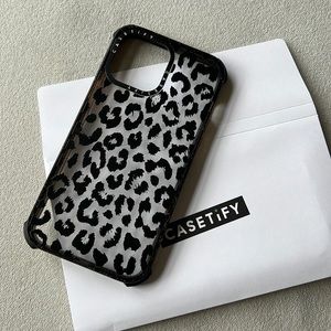 Casetify iPhone 13ProMax transparent leopard case